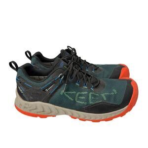 Keen NXIS Evo Low Shoes Mens Size 14 Waterproof Hiking Blue Orange